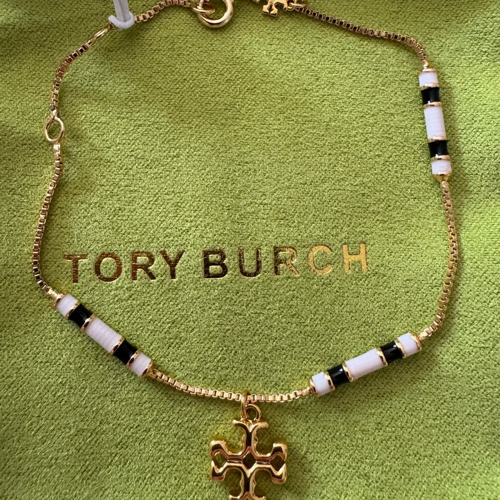 Tory Burch Gold and Black Bracelet